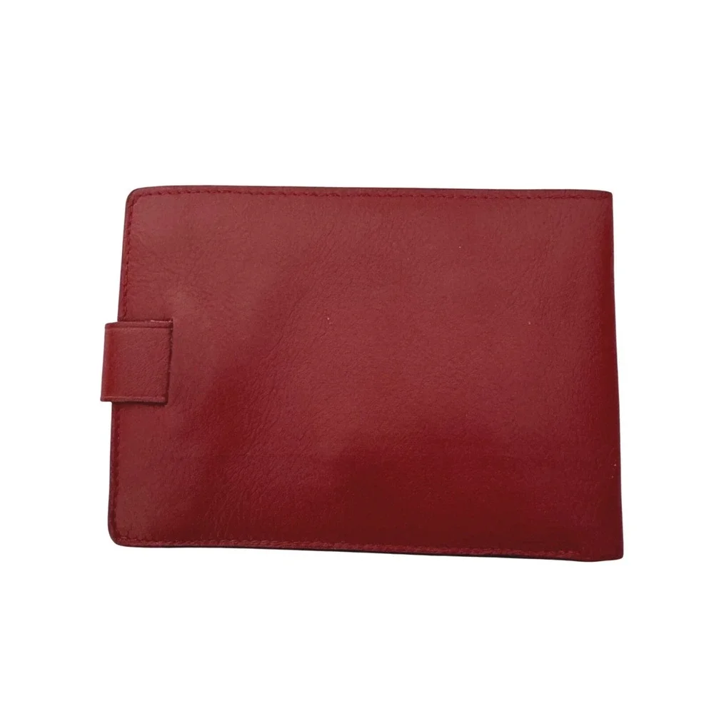 Vintage Rolex Leather Wallet Red Bifold